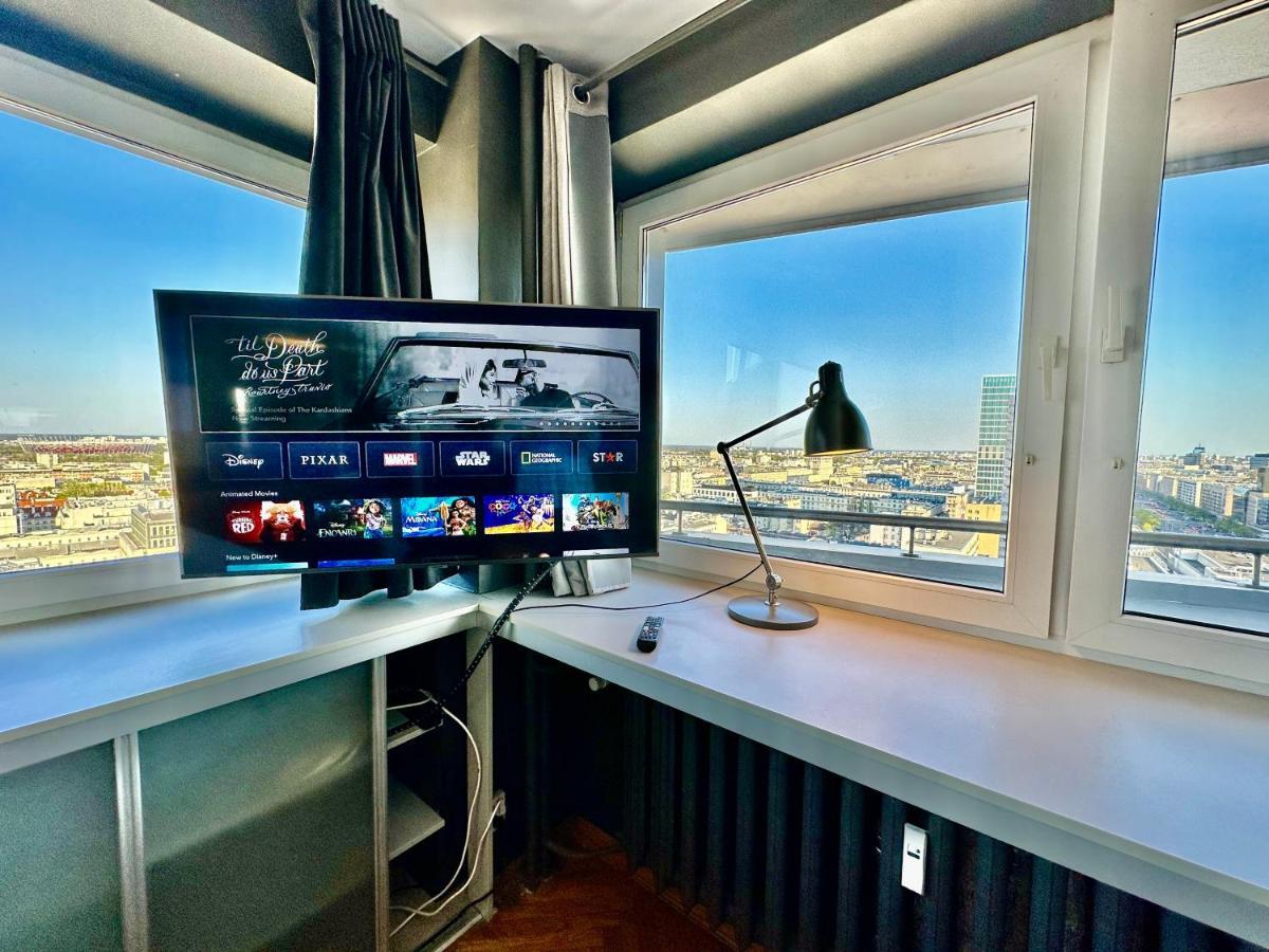 Super Apartament Grey Centrum 2X Metro Fast Wifi 300 Mbs Netflix Appletv Smarttv Spotify Panorama Miasta 바르샤바 외부 사진