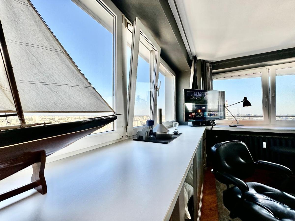 Super Apartament Grey Centrum 2X Metro Fast Wifi 300 Mbs Netflix Appletv Smarttv Spotify Panorama Miasta 바르샤바 외부 사진