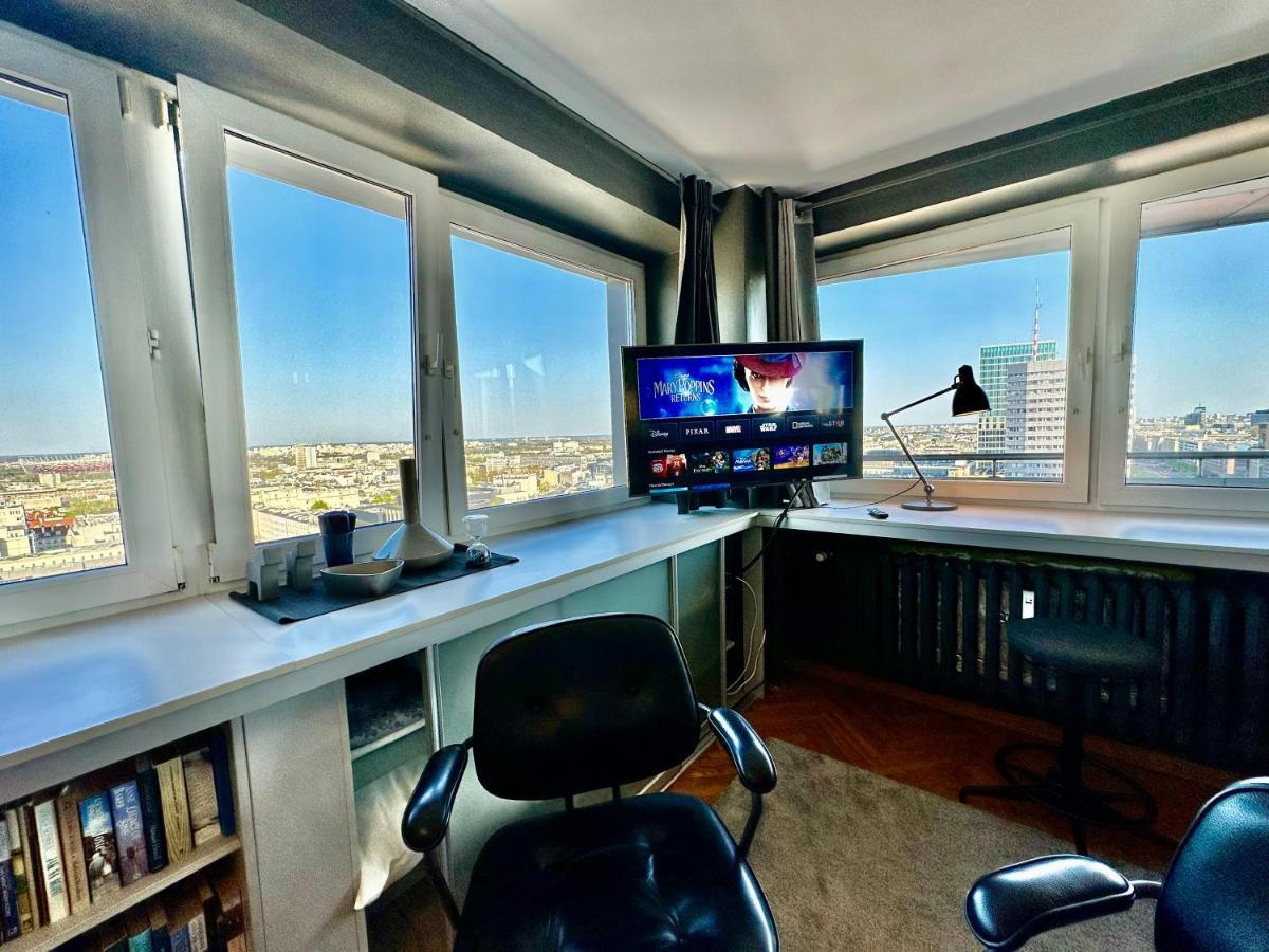 Super Apartament Grey Centrum 2X Metro Fast Wifi 300 Mbs Netflix Appletv Smarttv Spotify Panorama Miasta 바르샤바 외부 사진