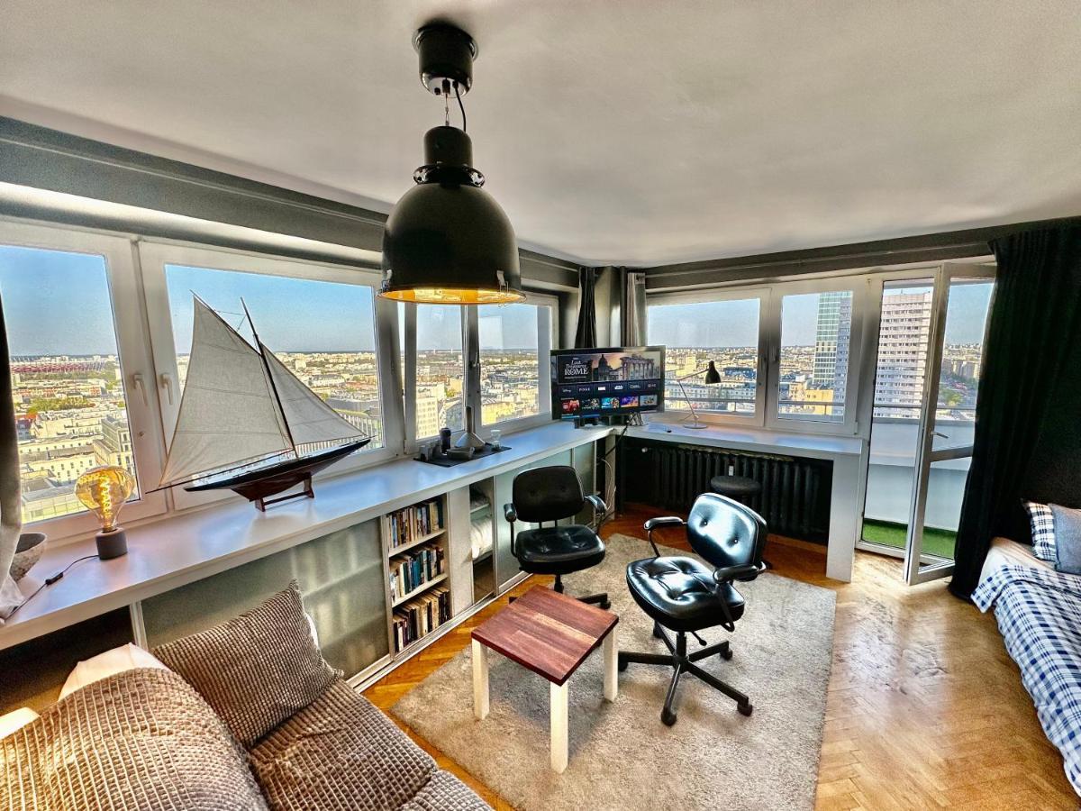 Super Apartament Grey Centrum 2X Metro Fast Wifi 300 Mbs Netflix Appletv Smarttv Spotify Panorama Miasta 바르샤바 외부 사진